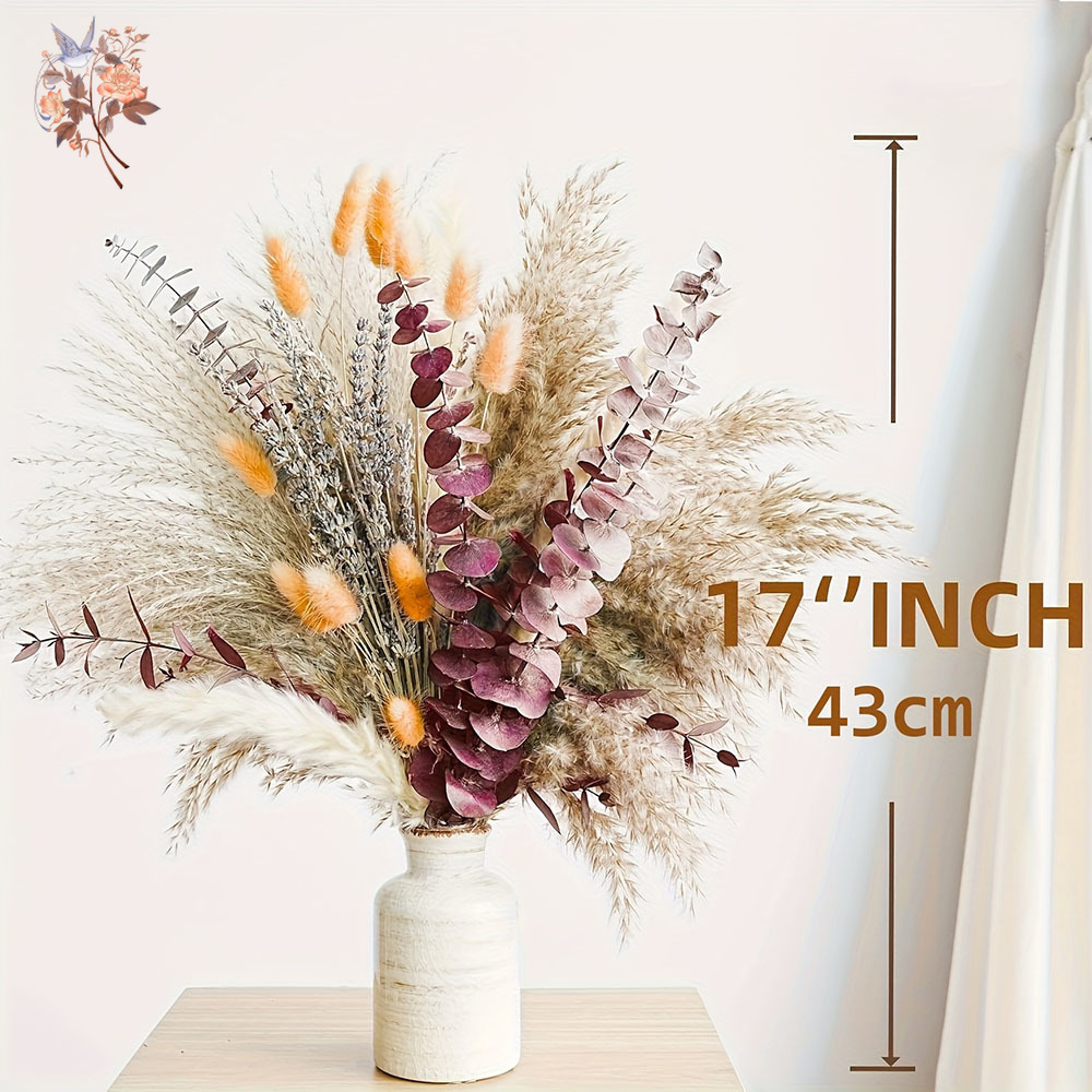 75PCS Dried Pampas Eucalyptus  - Dried Flower Bunch recension och pris