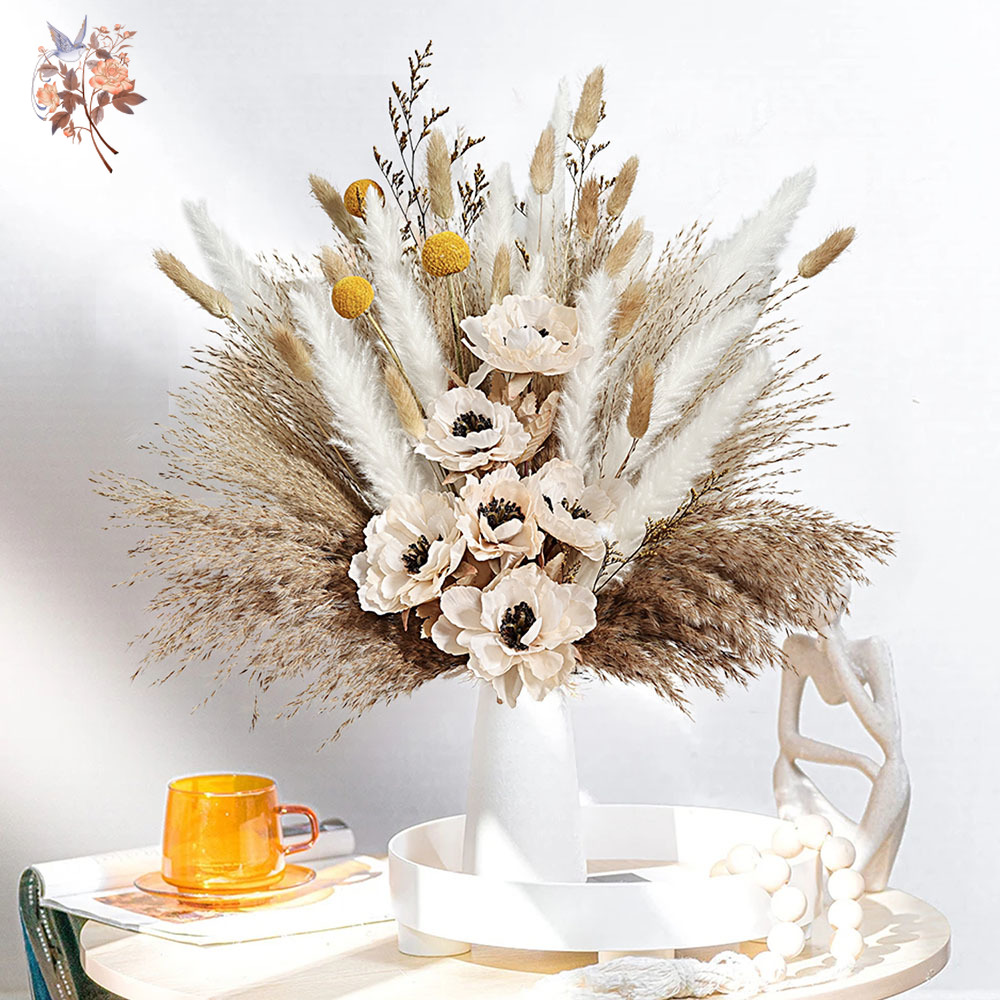 55Pcs Artificial Flower Bouque - Dried Flower Bunch recension och pris
