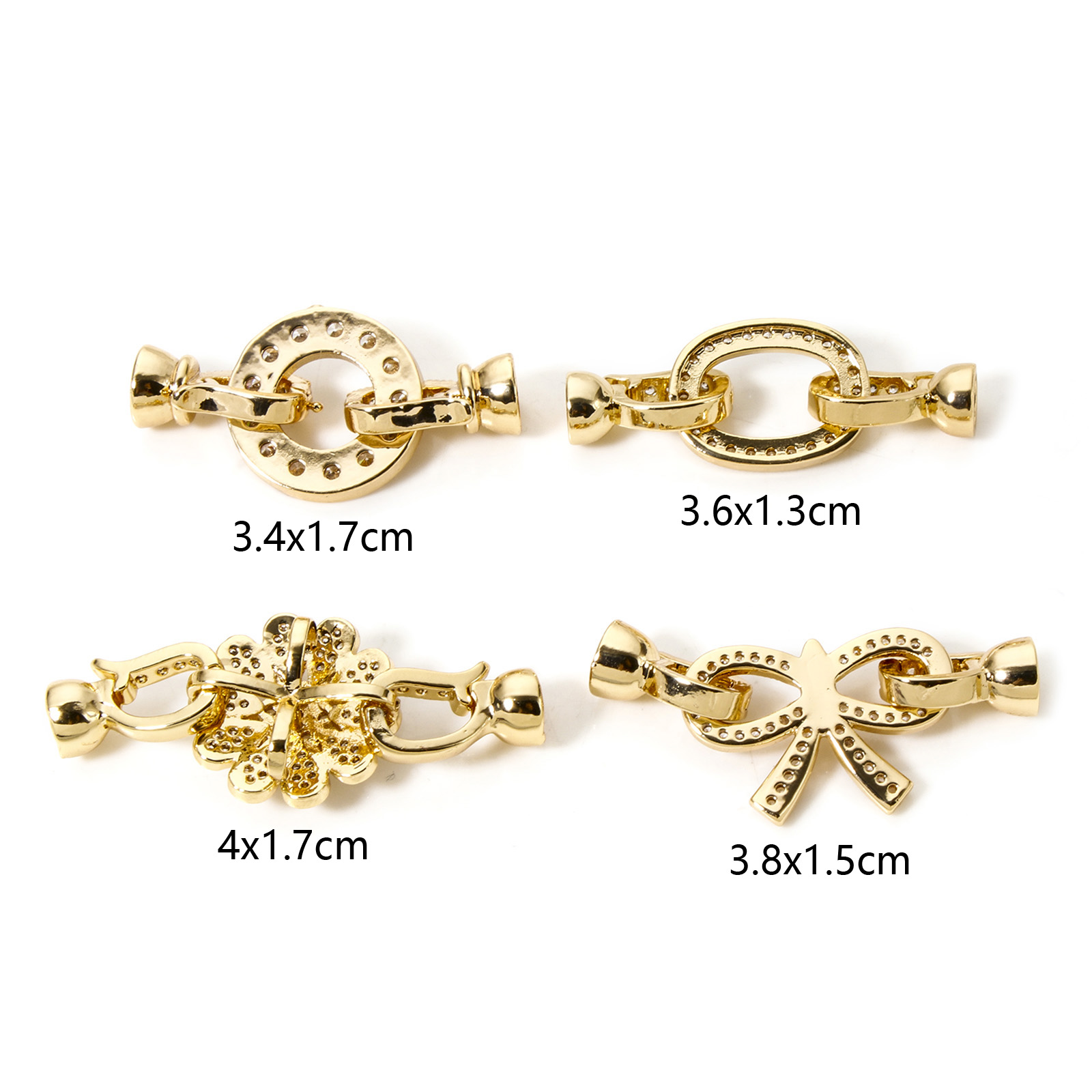1pc Brass Fold Over Clasps Gol - Florist Supplies recension och pris