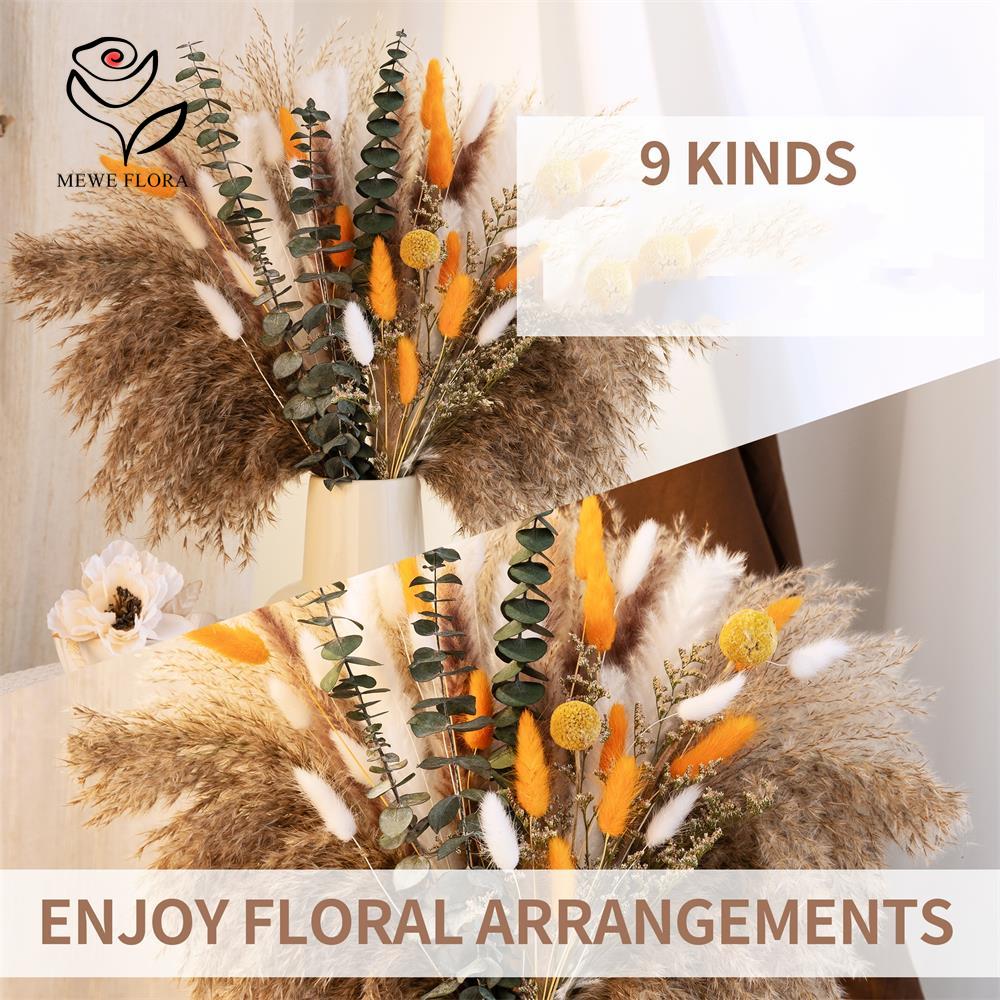 65Pcs Orange Pampas Grass Bouq - Dried Flower Bunch recension och pris
