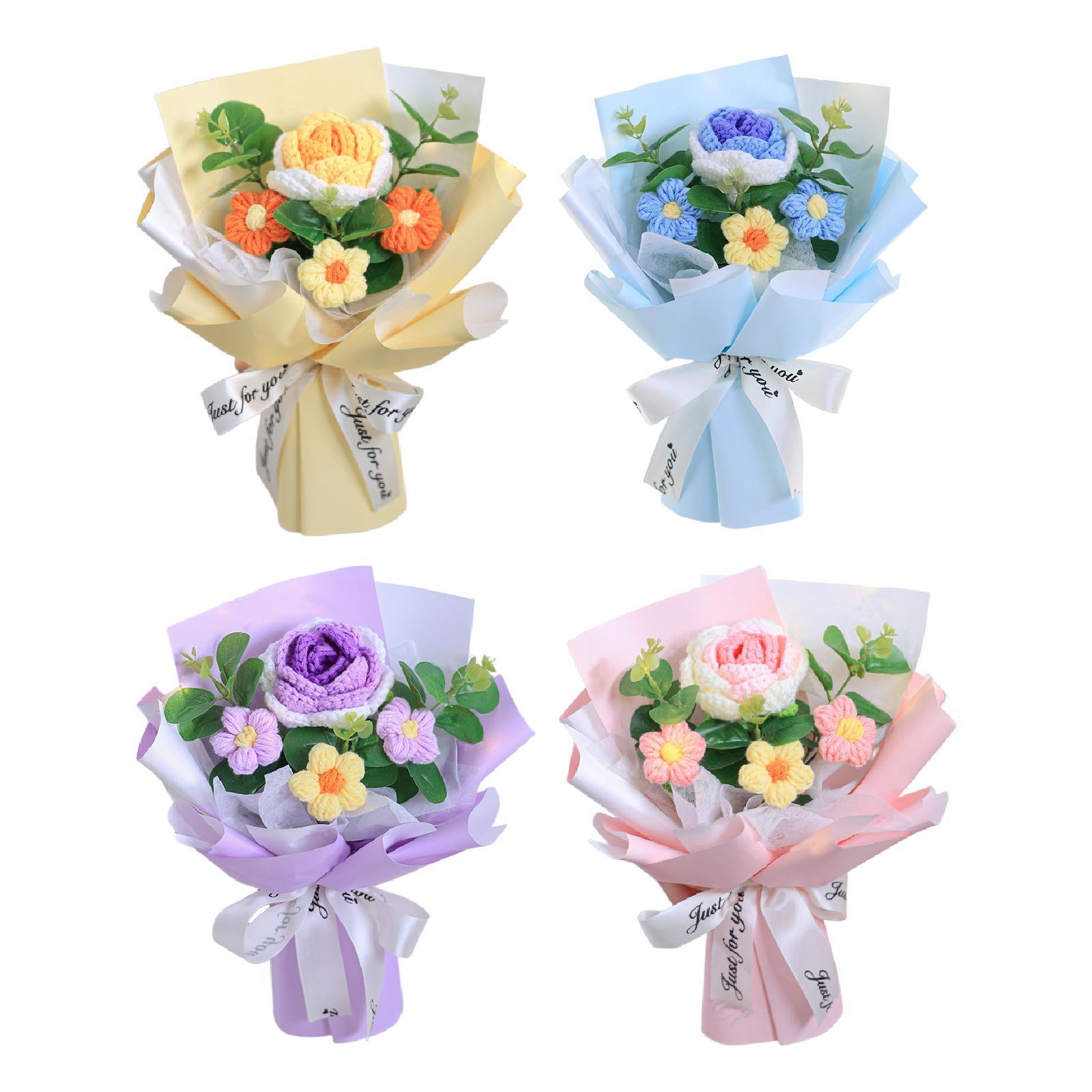 Crochet Flower Bouquet Artific - Eucalyptus Preserved recension och pris