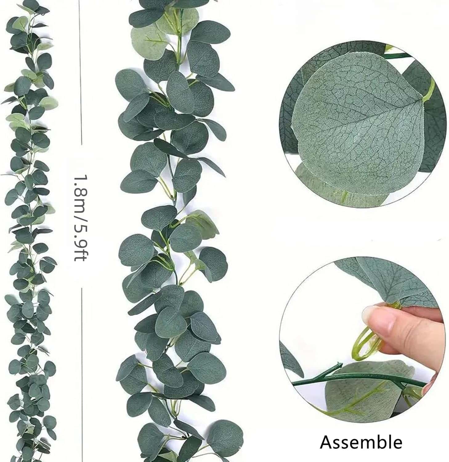 180cm Artificial Garland Eucal - Eucalyptus Preserved recension och pris